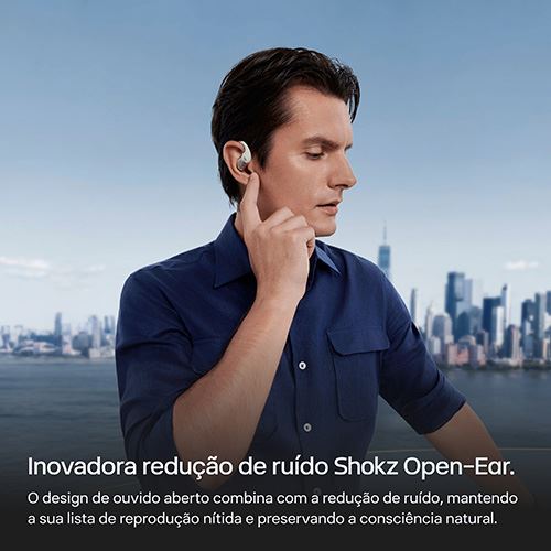 Auriculares Desportivos True Wireless Bluetooth Shokz OpenFit Pro - Branco - Image 5