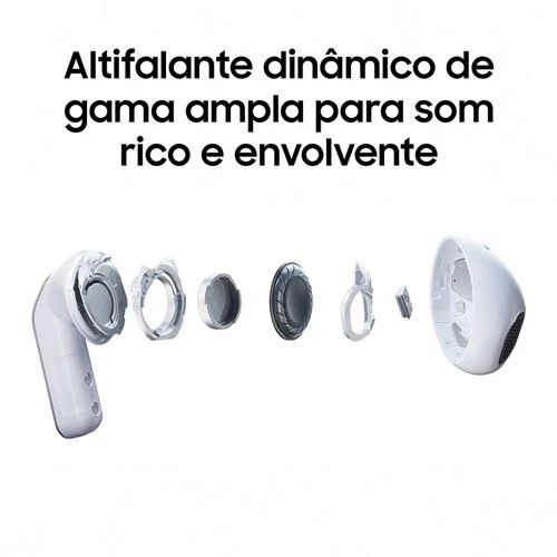 Auriculares Noise Canceling True Wireless Bluetooth Samsung Galaxy Buds4 - Preto - Image 3