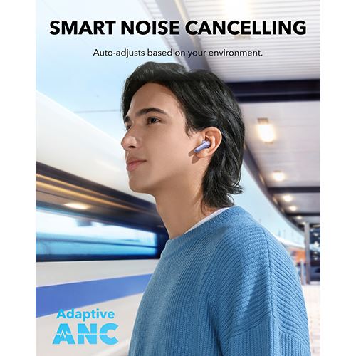 Auriculares Noise Cancelling True Wireless Bluetooth Soundcore P40i - Azul - Image 3