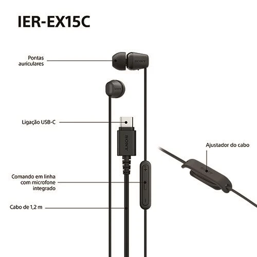 Auriculares Sony IER-EX15CW USB-C - Branco - Image 8