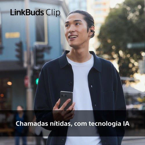 Auriculares True Wireless Bluetooth Sony LinkBuds Clip WF-LC900B - Preto - Image 8
