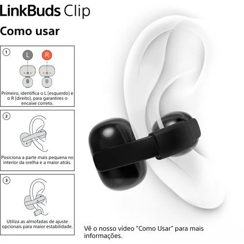 Auriculares True Wireless Bluetooth Sony LinkBuds Clip WF-LC900V - Lavanda - Image 13
