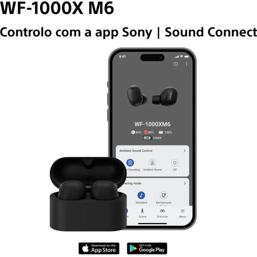 Auriculares True Wireless Bluetooth Sony WF-1000XM6S - Prateado - Image 9