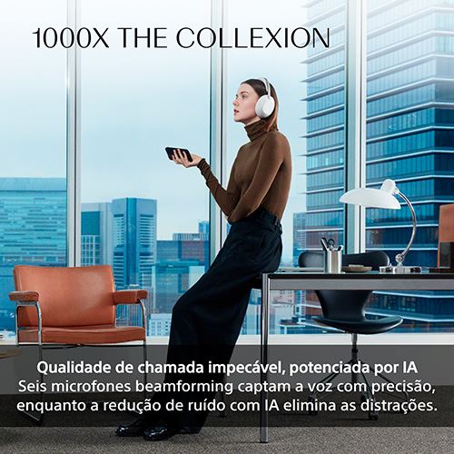 Auscultadores Active Noise Cancelling Bluetooth Sony WH-1000X The Collexion - Preto - Image 7