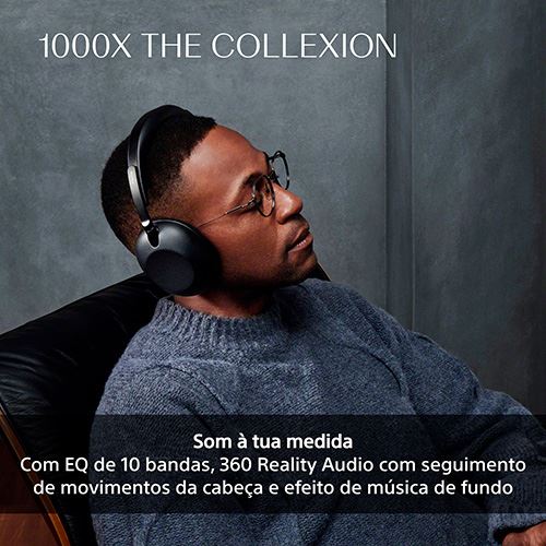Auscultadores Active Noise Cancelling Bluetooth Sony WH-1000X The Collexion - Preto - Image 8