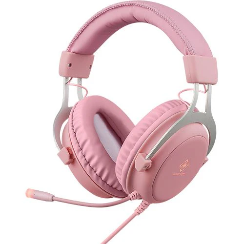 Auscultadores Gaming Deltaco PH85 - Rosa