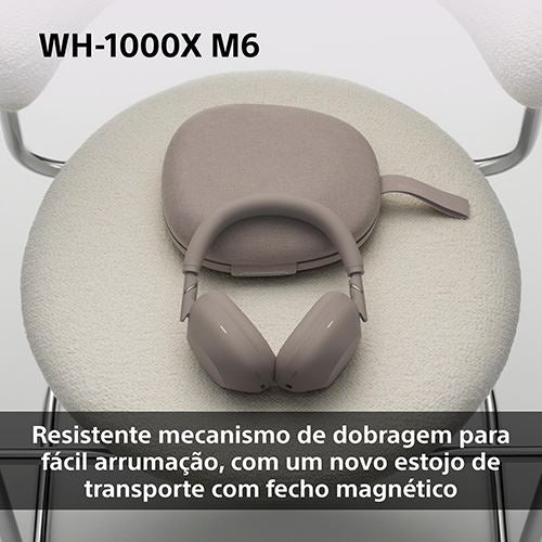 Auscultadores Noise Cancelling Bluetooth Sony WH-1000XM6T - Sandstone - Image 6