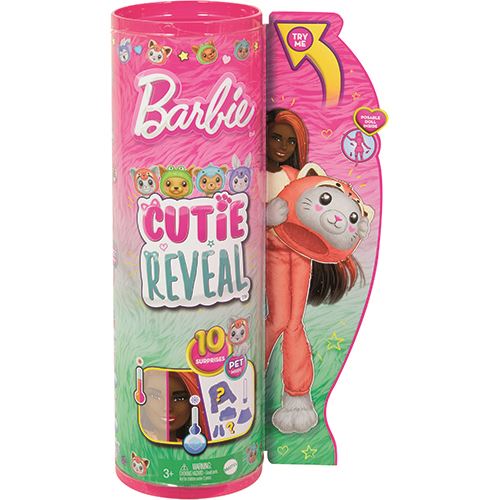 Barbie Cutie Reveal: Gatinho Disfarçado de Panda Vermelho - Mattel
