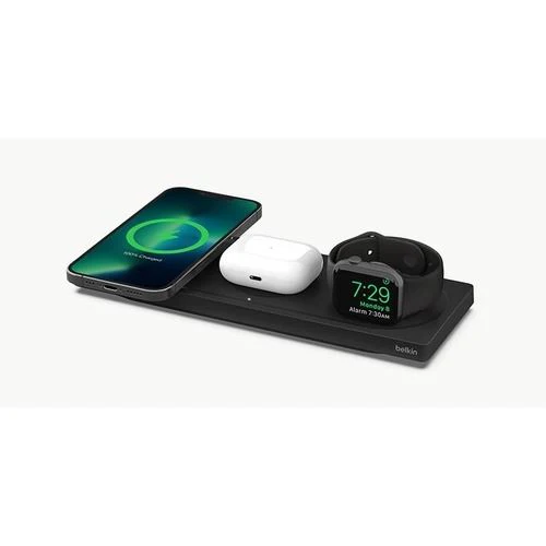 Base de Carregamento Belkin Sem Fio 3 em 1 MagSafe - Preto