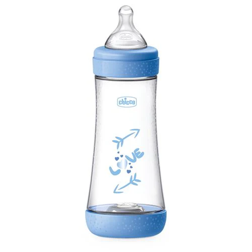 Biberão Perfect5 PP 300ml Fast +4 Meses - Azul - Chicco