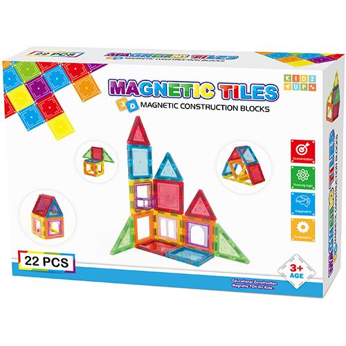 Blocos Magnéticos 22 Peças - Kidzup