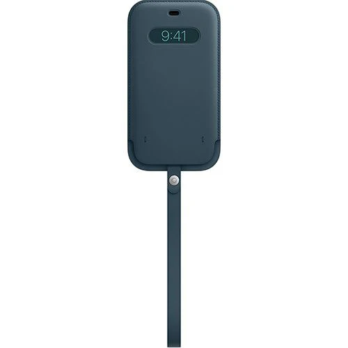 Bolsa em Pele Apple com MagSafe para Apple iPhone 12 Pro Max - Azul Báltico