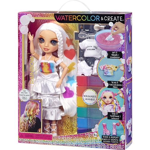 Boneca Rainbow High Watercolor & Create - Purple Eyes - MGA Entertainment