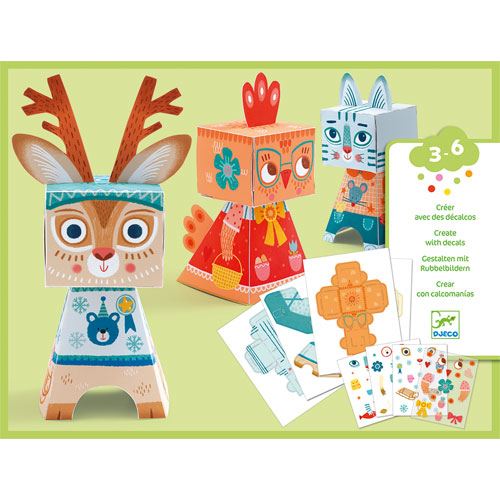 Bonecos Papel - Animais - Djeco
