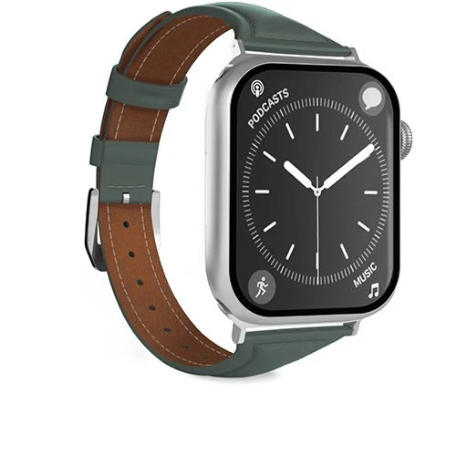 Bracelete Couro Puro Petite para Apple Watch 38/40/41 mm - Verde