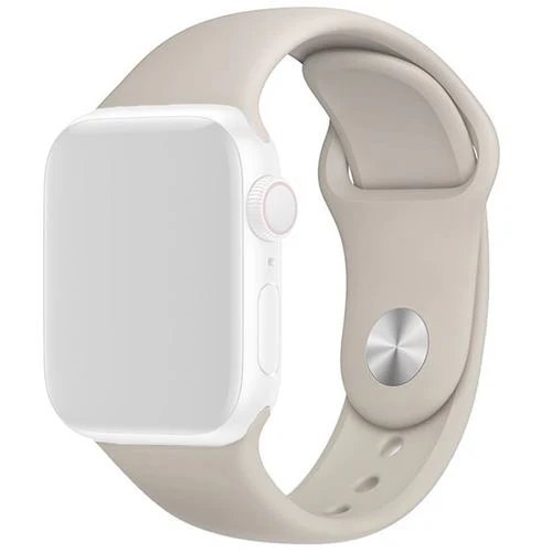 Bracelete Silicone 4-OK para Apple Watch 42mm | 44mm | 45mm - Cinzento Pedra