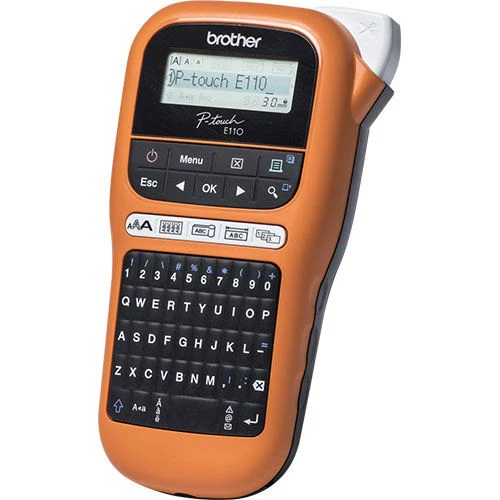 Máquina Rotuladora Profissional Brother PT-E110VP - Laranja