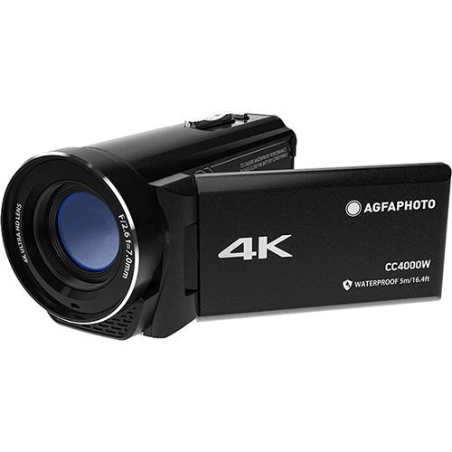 Câmara de Filmar AgfaPhoto Realimove CC4000W 4K à Prova de Água - Preto