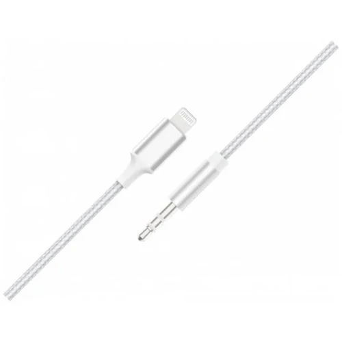 Cabo Áudio Jack 3.5mm / Lightning Force Power Lite - 1.2m - Prateado - Image 2