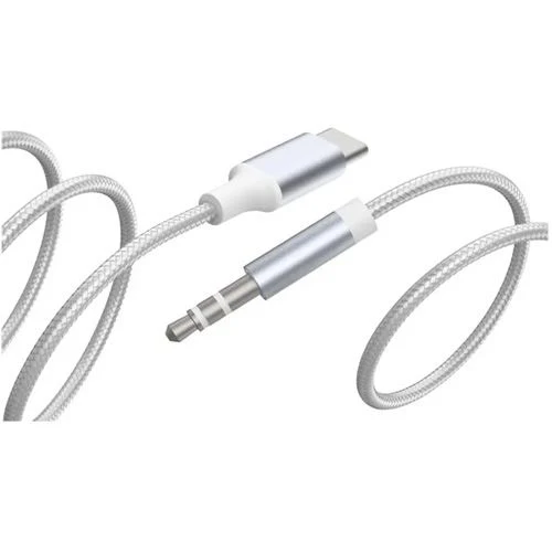 Cabo Áudio Jack 3.5mm / USB-C Force Power Lite - 1.2m - Prateado - Image 3