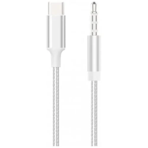 Cabo Áudio Jack 3.5mm / USB-C Force Power Lite - 1.2m - Prateado - Image 4