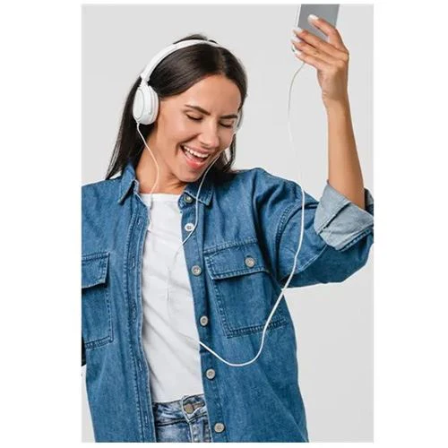 Cabo Áudio Jack 3.5mm / USB-C Force Power Lite - 1.2m - Prateado - Image 5