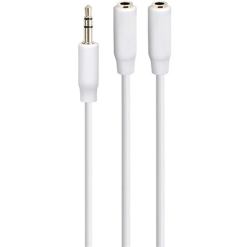 Cabo Áudio Splitter Jack 3.5mm Accsup - 0.2m - Branco