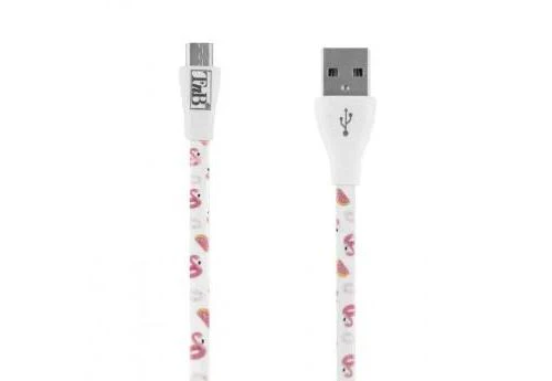 Cabo de Dados T'nB USB Tipo A Micro USB 1m 2.4A Flamingo Summer