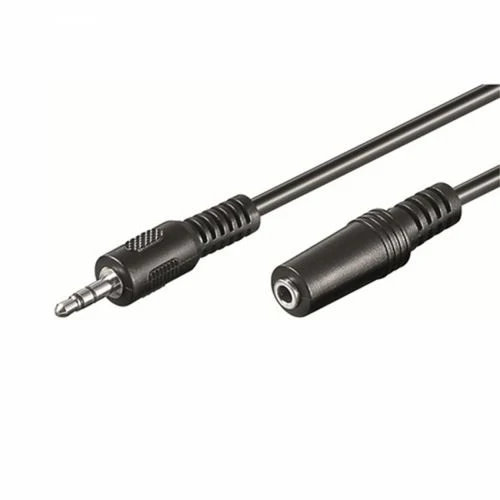 Cabo Extensão Áudio Ewent EC1652 Jack 3,5mm Macho/Fêmea 5m - Preto