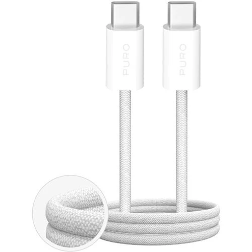 Cabo TPE USB-C Puro Fabrik 2m -100W- Branco