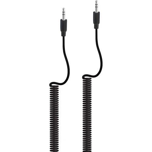 Cabo Áudio Espiral Jack 3.5mm Accsup- 1.8m - Preto
