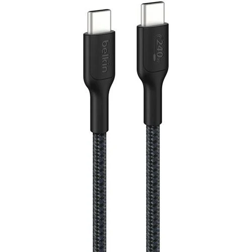 Cabo USB-C Belkin BoostCharge 240W - 2m - Preto