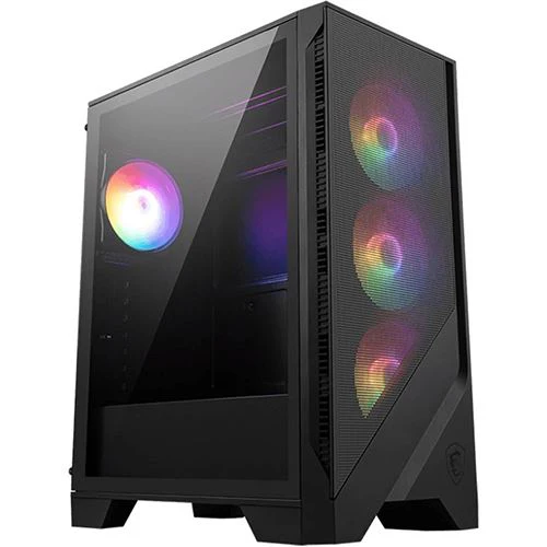 Caixa MSI Mag Forge 121A Airflow | Vidro temperado | Mid-Tower - Preto | Transparente