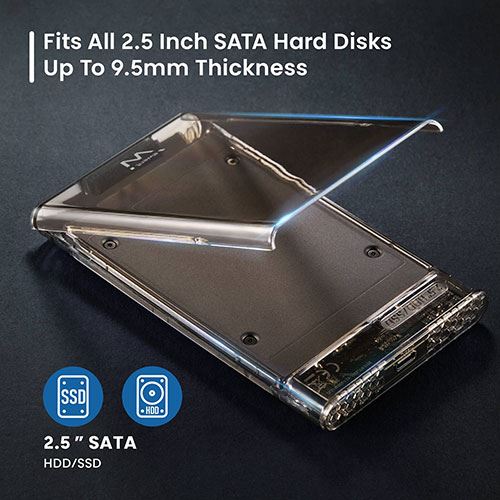 Caixa para Disco SATA 2.5" Ewent EW7068 USB-C - Transparente - Image 2