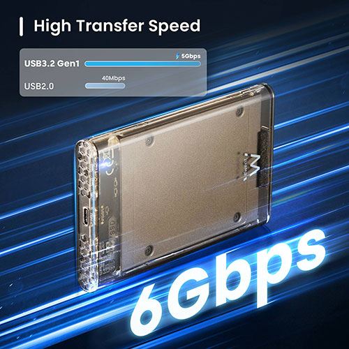 Caixa para Disco SATA 2.5" Ewent EW7068 USB-C - Transparente - Image 4