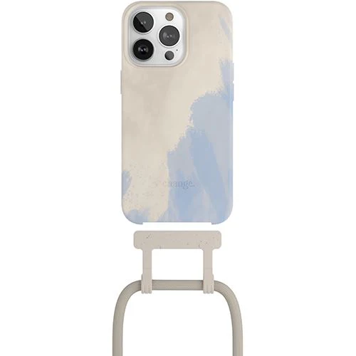 Capa Bio + Cordão Bege Woodcessories para Apple iPhone 14 Pro Max - Bege e Azul - Image 3