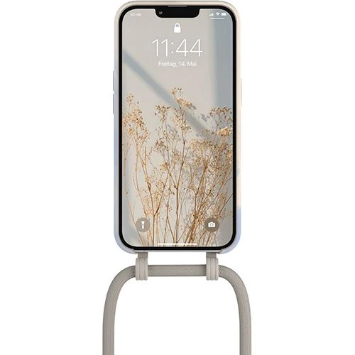 Capa Bio + Cordão Bege Woodcessories para Apple iPhone 14 Pro Max - Bege e Azul - Image 8