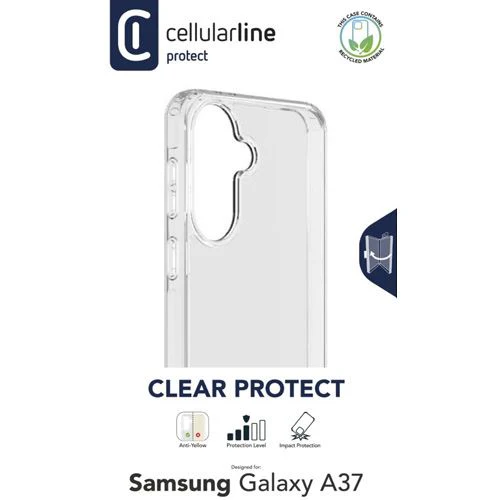 Capa Cellularline Protect Clear para Samsung Galaxy A37 - Transparente - Image 6