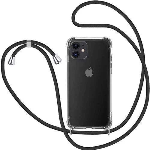 Capa + Cordão para Apple iPhone 11 - Transparente | Preto