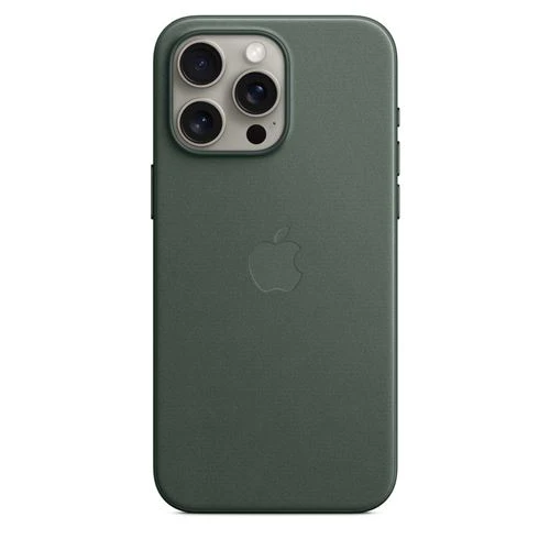 Capa em tecido FineWoven com MagSafe para iPhone 15 Pro Max- Verde Perene