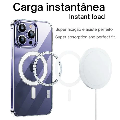 Capa Icoveri com MagSafe para Apple iPhone 15 Pro- Transparente - Image 6