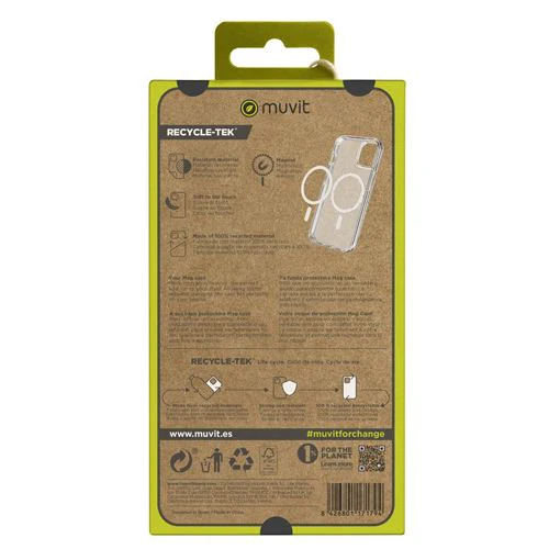 Capa Muvit Recycle-Tek com MagSafe para iPhone 15 - Transparente - Image 3