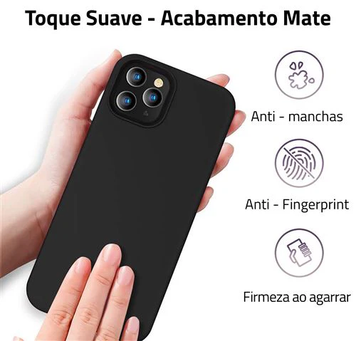 Capa + Película Protetora de Ecrã Icoveri para Apple iPhone 14 Plus - Preto - Image 3