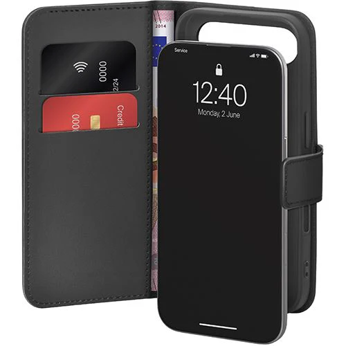 Capa Puro Wallet Book Stand para iPhone Air - Preto
