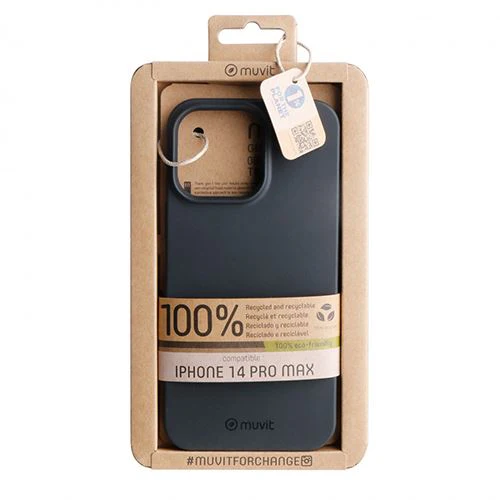 Capa Recycle-Tek Muvit para Apple iPhone 14 Pro Max - Preto