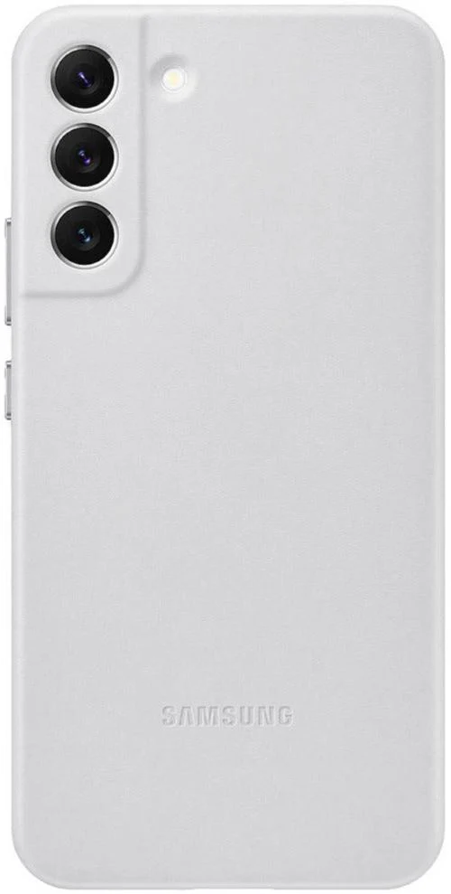 Capa Samsung Galaxy S22 Plus Leather Cover Pele Cinza Clara