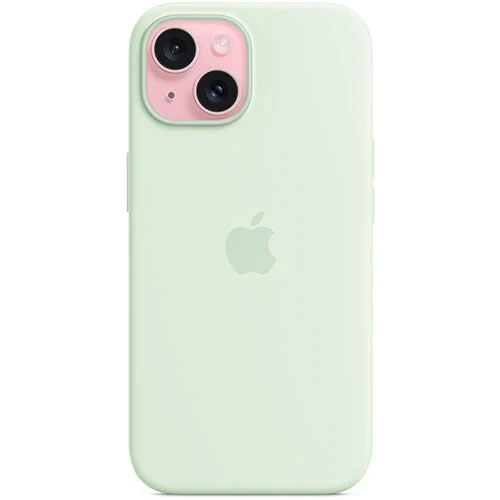 Capa Silicone Apple com MagSafe para iPhone 15 - Azul Claro