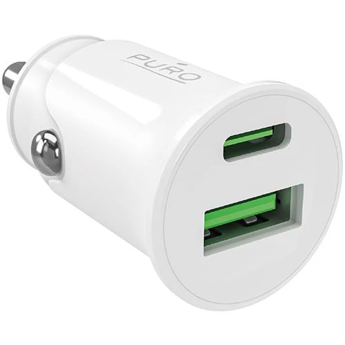 Carregador de Isqueiro Puro Pro Lite USB+ USB-C - Branco