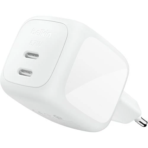 Carregador GaN 2x USB-C Belkin Boost Charge Pro 67W - Branco - Image 2