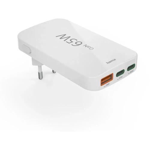 Carregador GaN USB+2xUSB-C Hama Essential Line | 65W - Branco - Image 2